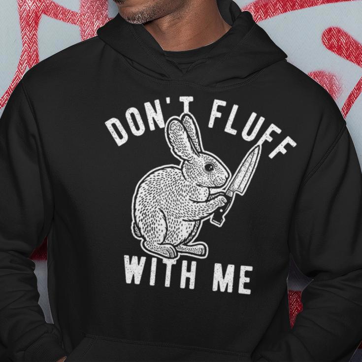 Mens Dont Fluff With Me Tshirt Funny Bunny Rabbit Easter Graphic Novelty Tee 176 Trending Hoodie Funny Gifts