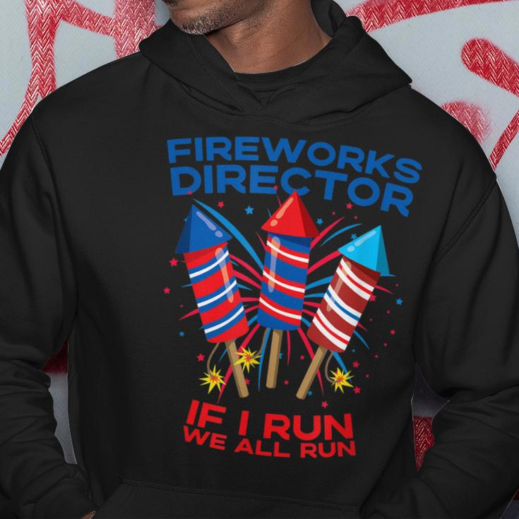 Mens Fireworks Director Funny 4Th Of July If I Run Patriotic Hoodie Funny Gifts