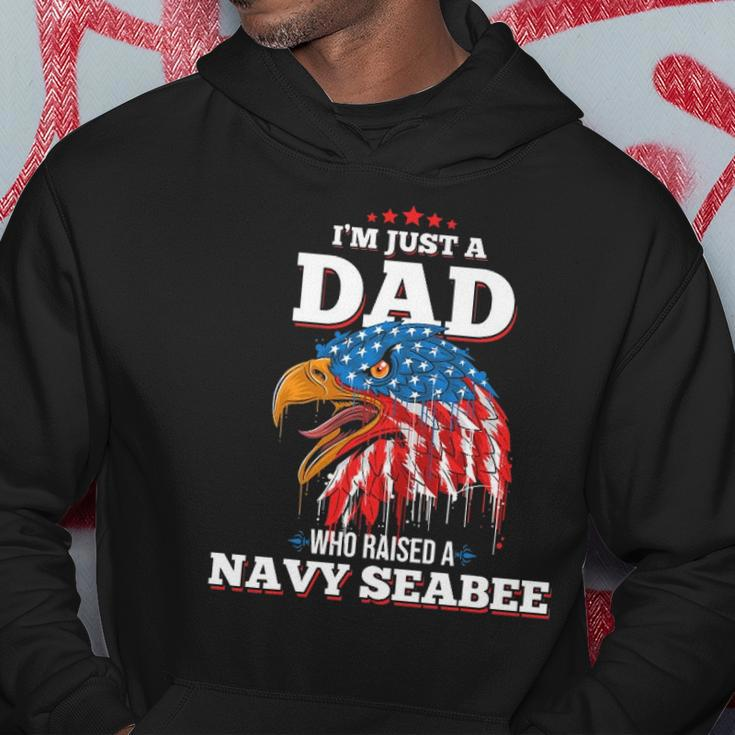 Mens Im Just A Dad Who Raised A Navy Seabee Navy Seabees Hoodie Unique Gifts