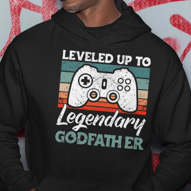 Mens Leveled Up To Legendary Godfather - Uncle Godfather Hoodie Unique Gifts