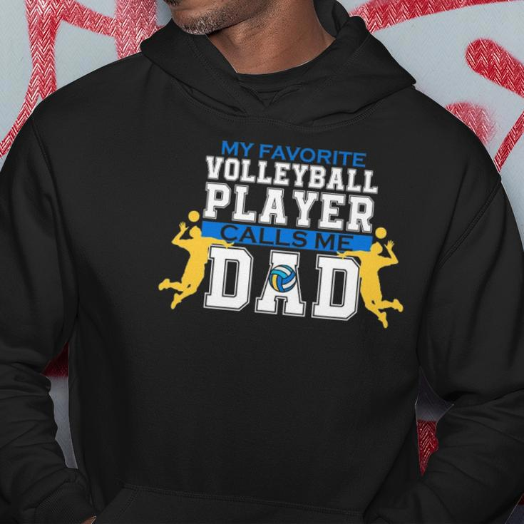 Mens My Favorite Volleyball Player Calls Me Dad For Men Fathers Day Hoodie Unique Gifts
