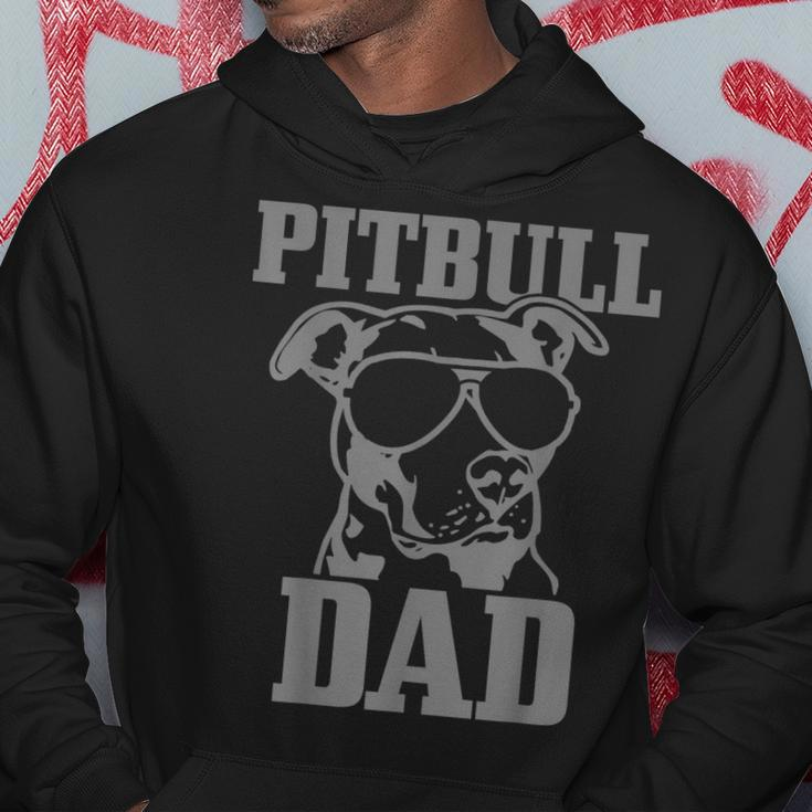 Mens Pitbull Dad Funny Dog Pitbull Sunglasses Fathers Day Pitbull  V3 Hoodie Personalized Gifts