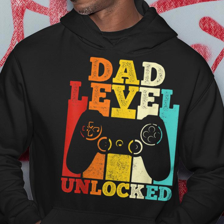 Mens Pregnancy Announcement Dad Level Unlocked Soon To Be Father V2 Hoodie Unique Gifts