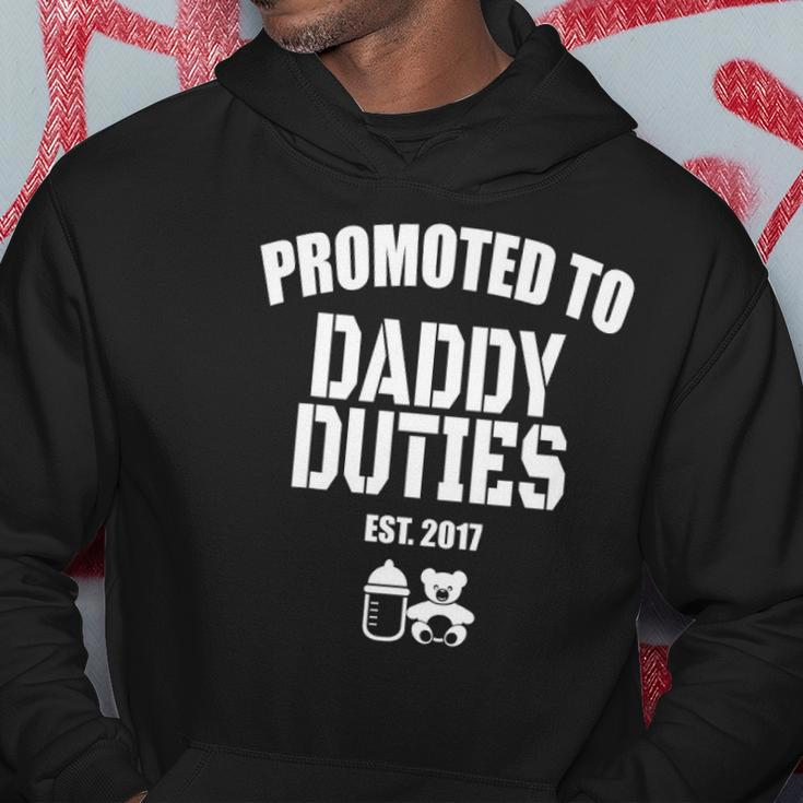 Mens Promoted To Daddy Duties Gift For New Dad Hoodie Unique Gifts