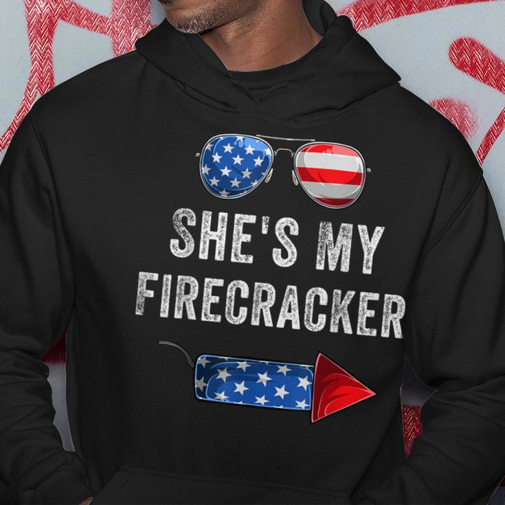 Mens Shes My Firecracker His And Hers 4Th July Matching Couples Hoodie Funny Gifts