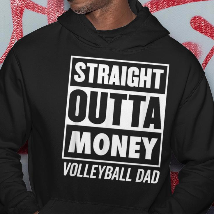 Mens Straight Outta Money Funny Volleyball Dad Hoodie Unique Gifts