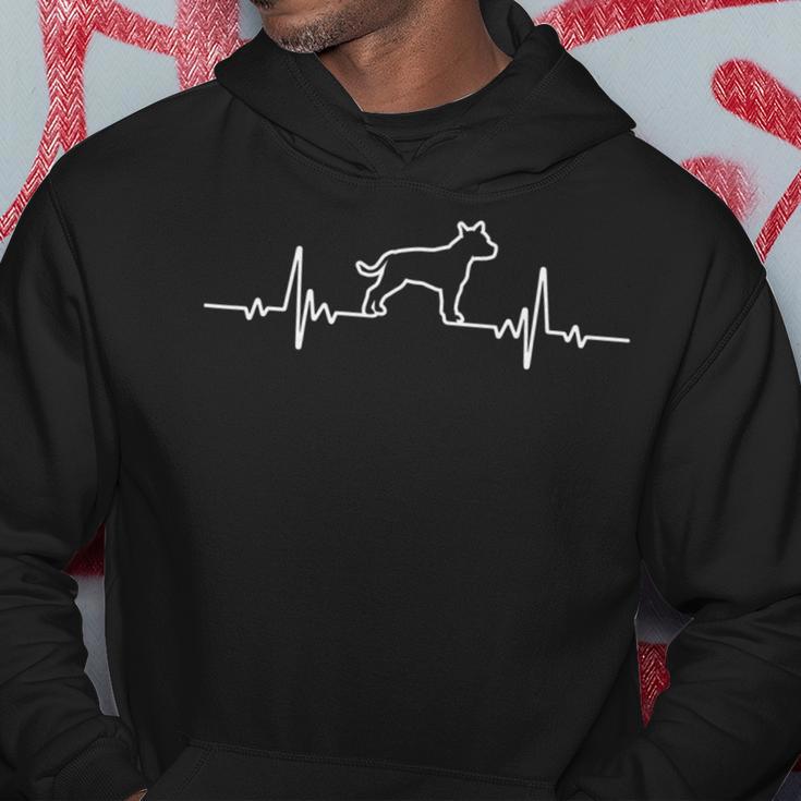 Minimalist Heartbeat American Staffordshire Terrier Hoodie Funny Gifts