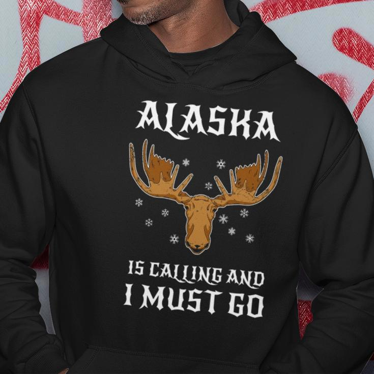 Moose Hunting Canada Elk - Alaska Is Calling And I Must Go Hoodie Unique Gifts