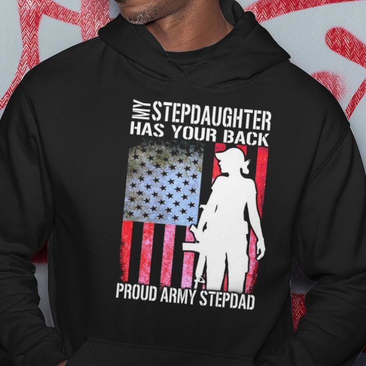 My Stepdaughter Has Your Back Proud Army Stepdad Gift Hoodie Unique Gifts