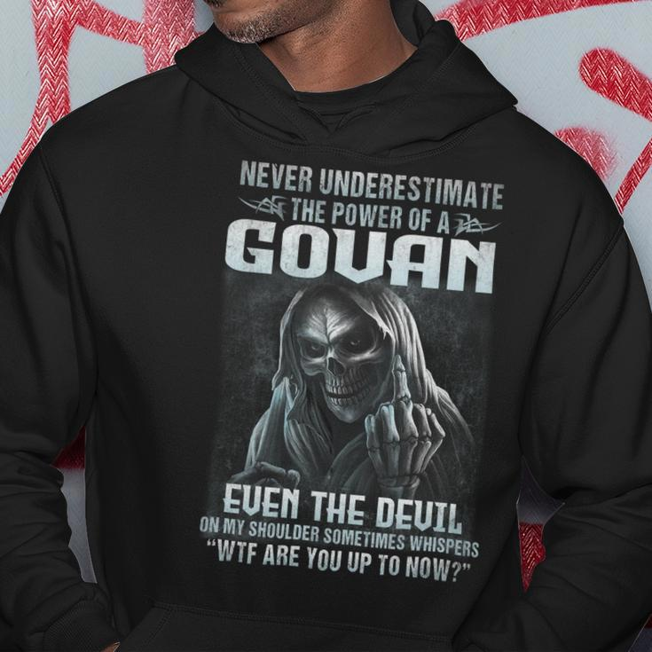 Never Underestimate The Power Of An Govan Even The Devil V8 Hoodie Funny Gifts