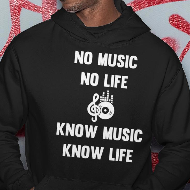No Music No Life Know Music Know Life Gifts For Musicians Hoodie Unique Gifts