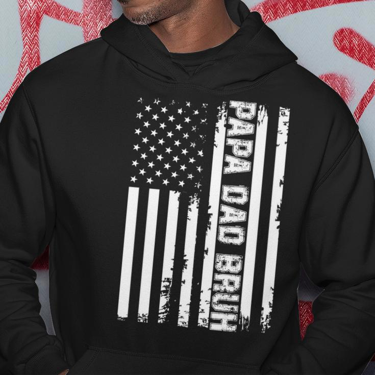 Papa Dad Bruh Fathers Day 4Th Of July Us Flag Vintage 2022 Hoodie Funny Gifts