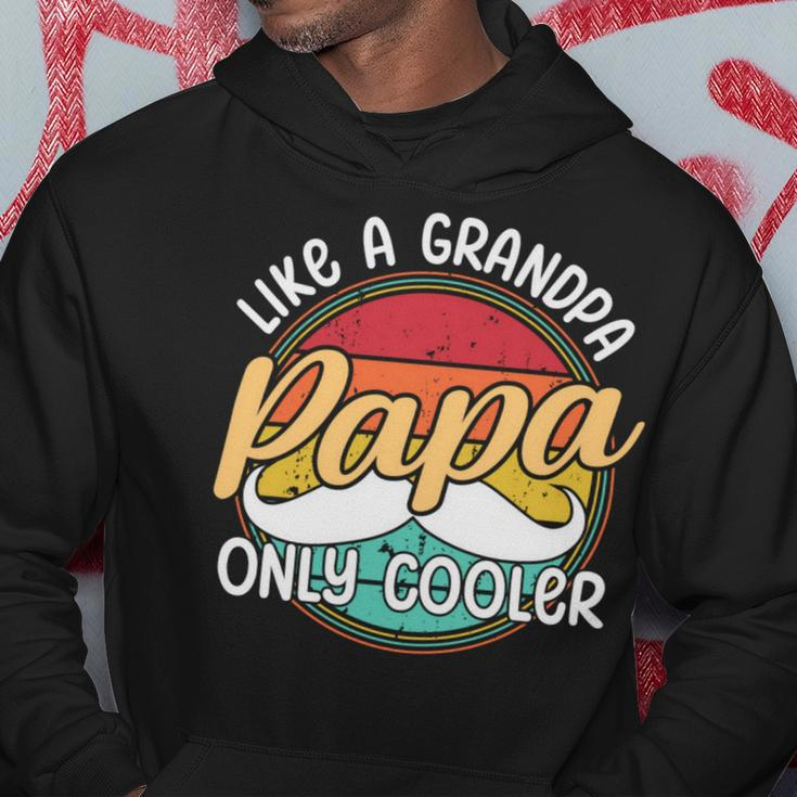 Papa Like A Grandpa Only Cooler Funny Quote For Fathers Day Hoodie Unique Gifts