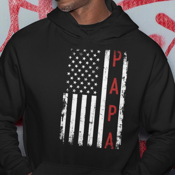 Papa With Us American Flag Hoodie Unique Gifts