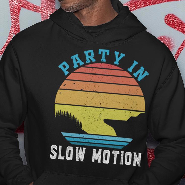 Party In Slow Motion Vintage Funny Boating Boating Gifts Hoodie Funny Gifts