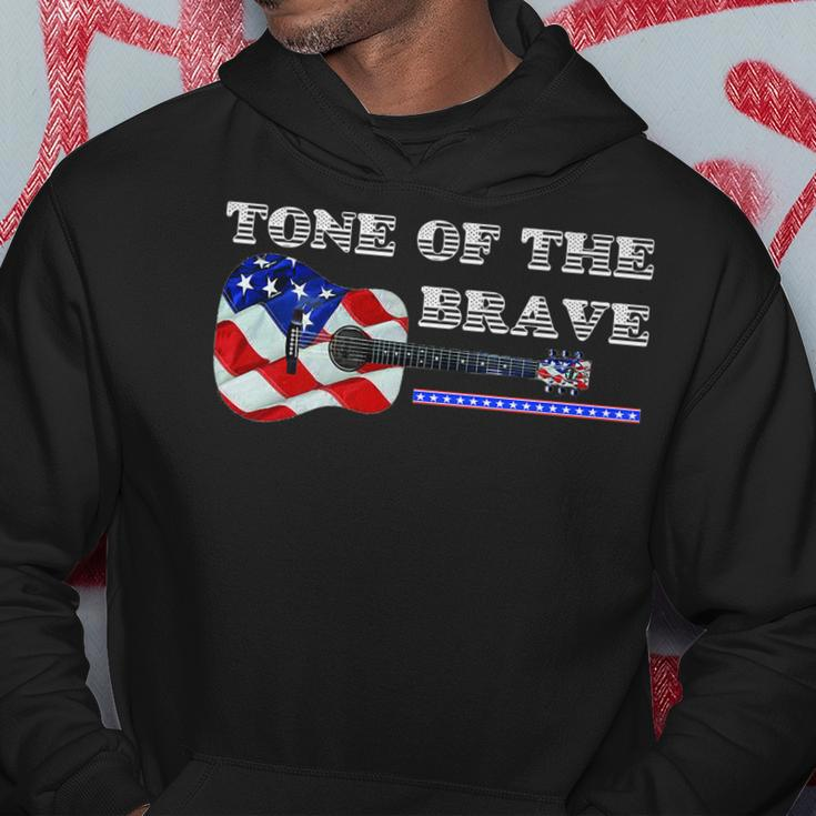 Patriotic Guitar - Tone Of The Brave Hoodie Funny Gifts