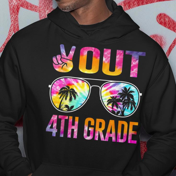 Peace Out 4Th Grade Tie Dye Graduation Last Day Of School Hoodie Unique Gifts