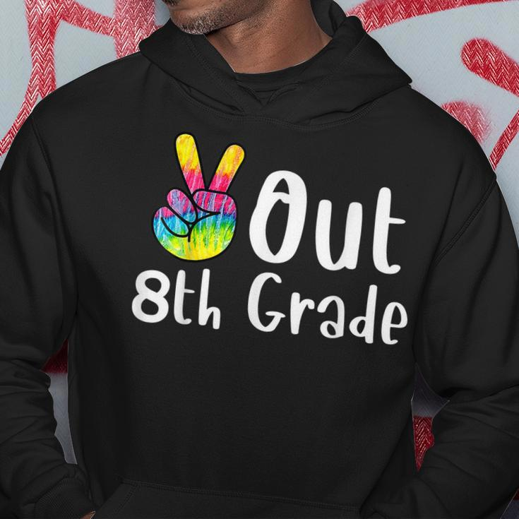Peace Out 8Th Grade Tie Dye Graduation Class Of 2022 Virtual V2 Hoodie Unique Gifts