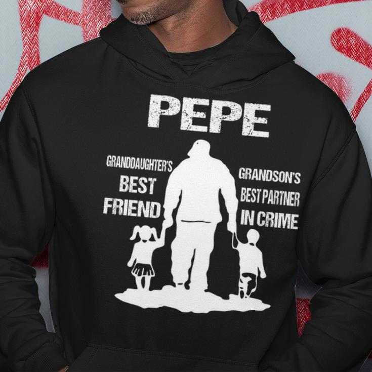 Pepe Grandpa Gift Pepe Best Friend Best Partner In Crime Hoodie Funny Gifts