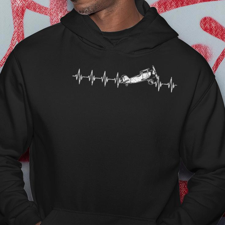 Plane Aviation Aircraft Flying Airplane Heartbeat Pilot Hoodie Unique Gifts