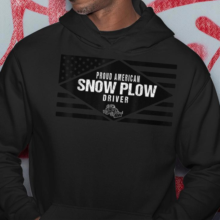 Proud American Snow Plow Driver - Patriotic Us Flag Hoodie Personalized Gifts