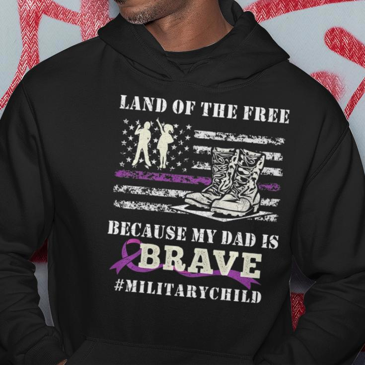 Purple Up Military Kids Land Of The Free Usa Flag Hoodie Unique Gifts