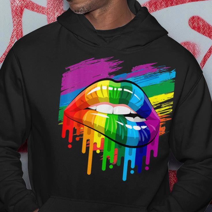 Rainbow Lips Lgbt Pride Month Rainbow Flag Hoodie Unique Gifts