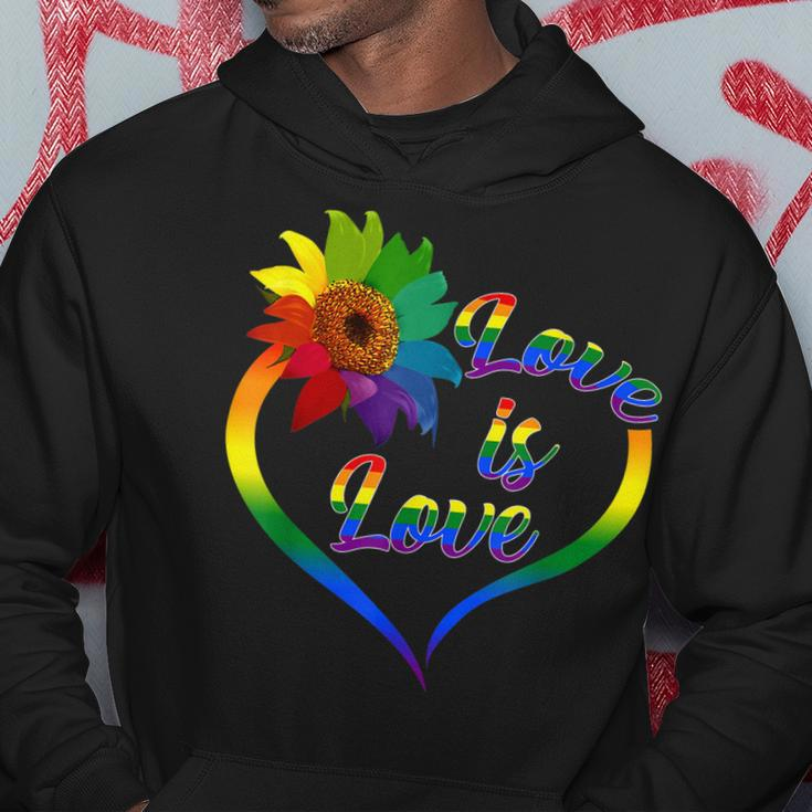 Rainbow Sunflower Love Is Love Lgbt Gay Lesbian Pride V2 Hoodie Unique Gifts