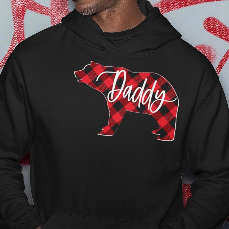 Red Buffalo Plaid Daddy Bear Matching Family Christmas Pj Hoodie Unique Gifts