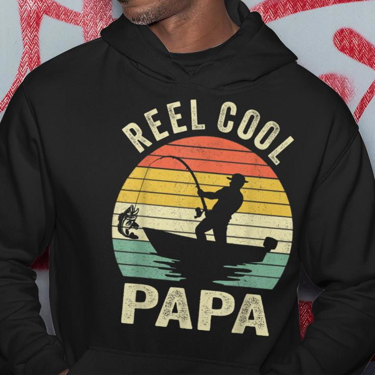 Reel Cool Papa Fishing Dad Gifts Fathers Day Fisherman Fish Hoodie Unique Gifts