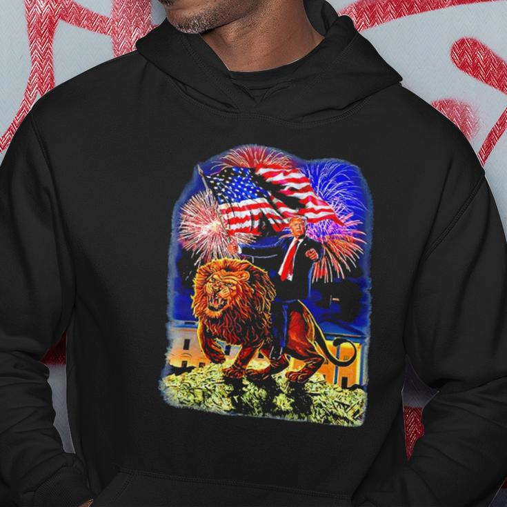 Republican President Donald Trump Riding War Lion Hoodie Unique Gifts