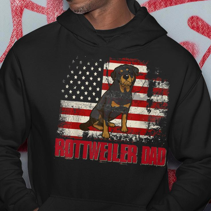 Rottweiler Dad American Flag 4Th Of July Dog Lovers Hoodie Funny Gifts