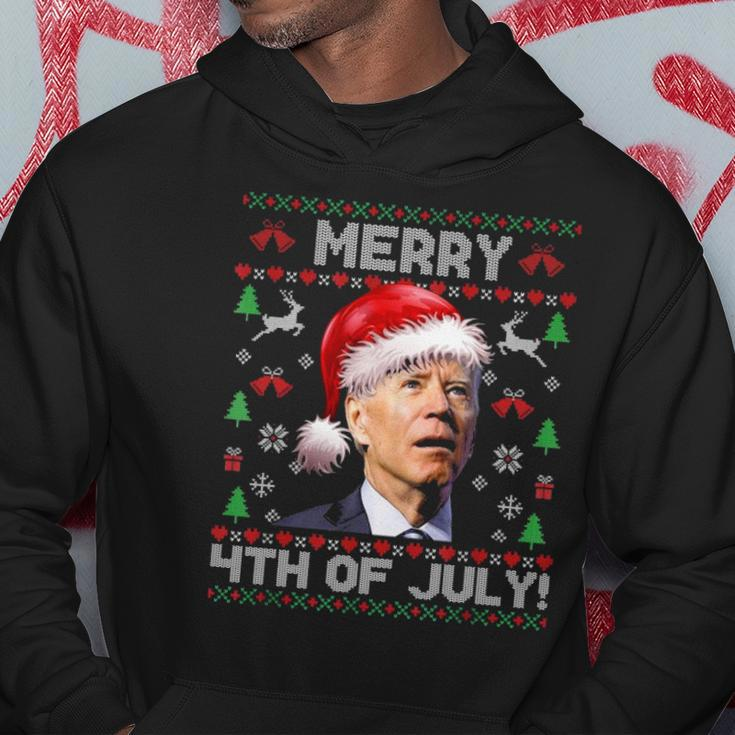 Santa Joe Biden Merry 4Th Of July Ugly Christmas Hoodie Unique Gifts