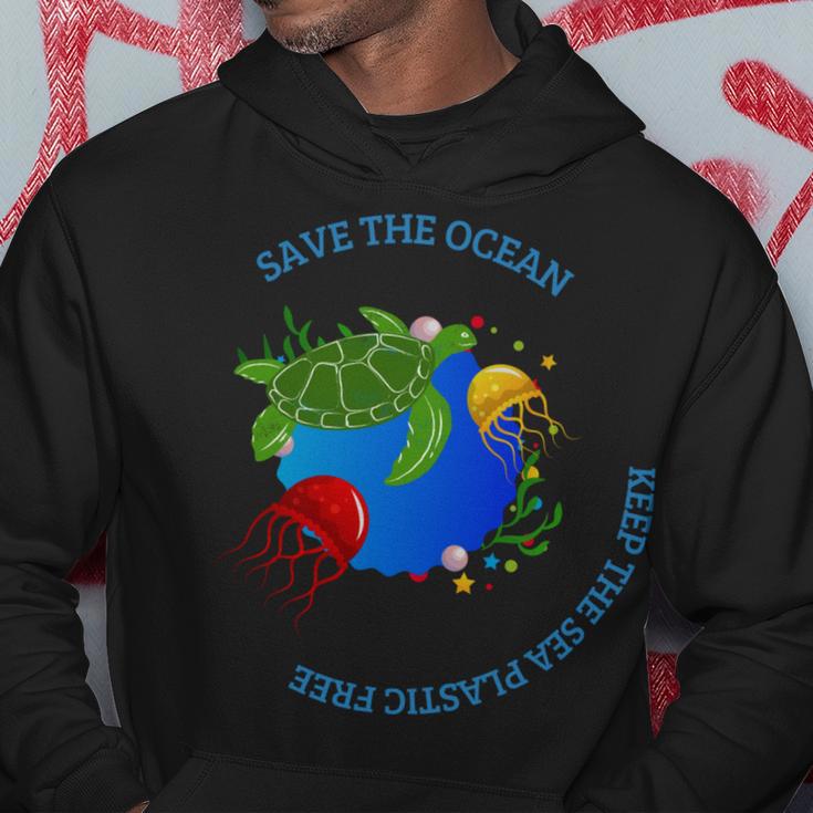 Save The Ocean Keep The Sea Plastic Free Hoodie Funny Gifts