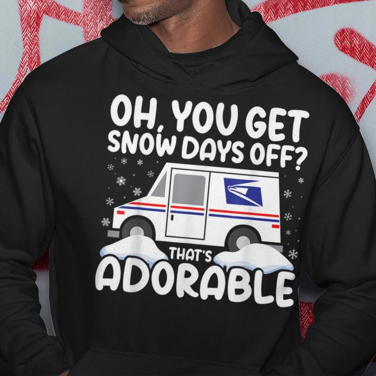 Snow Days Off Postal Worker Rural Mail Carrier Novelty Hoodie Personalized Gifts