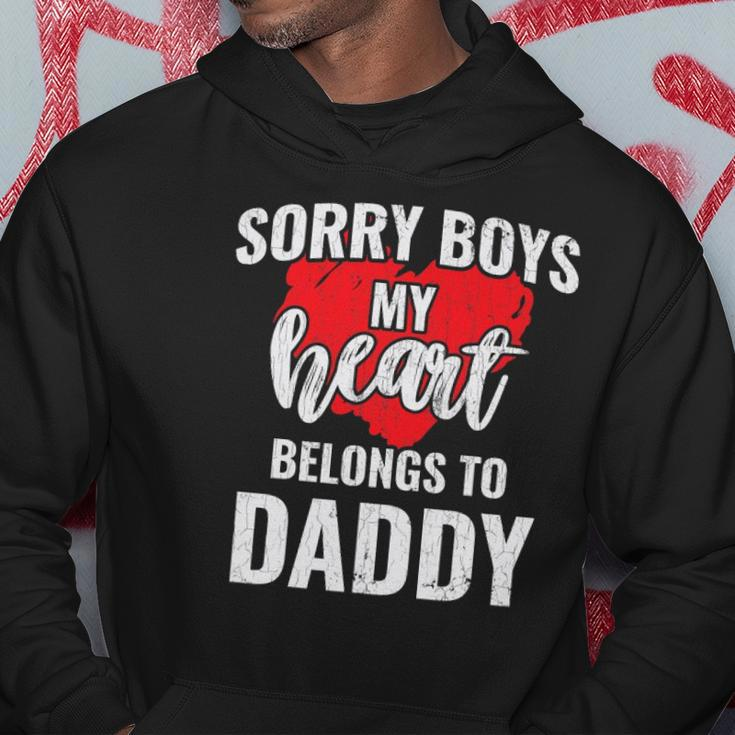 Sorry Boys My Heart Belongs To Daddy Kids Valentines Gift Hoodie Unique Gifts