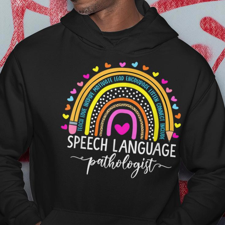 Speech Language Pathologist Rainbow Speech Therapy Gift Slp V2 Hoodie Unique Gifts