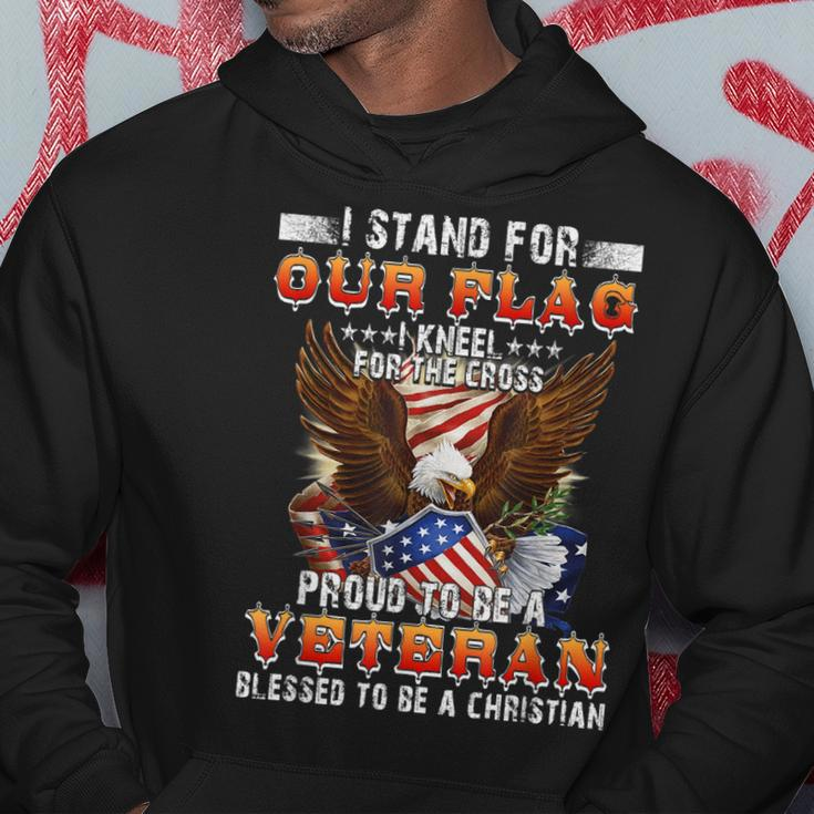 Stand For Our Flag I Kneel For The Cross Proud American Gift Hoodie Personalized Gifts