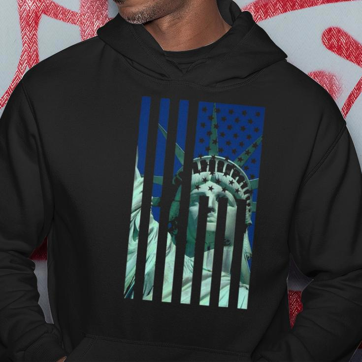 Statue Liberty American Flag  Proud American Hoodie Personalized Gifts