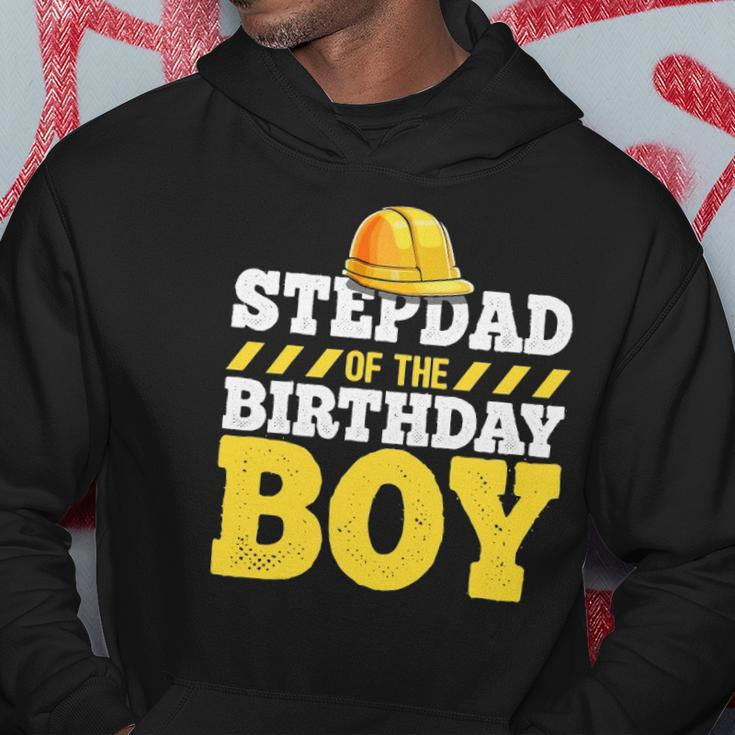 Stepdad Of The Birthday Boy Construction Hat Birthday Party Hoodie Unique Gifts