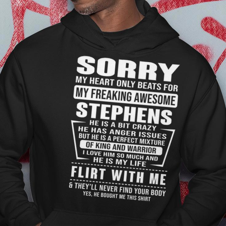Stephens Name Gift Sorry My Heart Only Beats For Stephens Hoodie Funny Gifts
