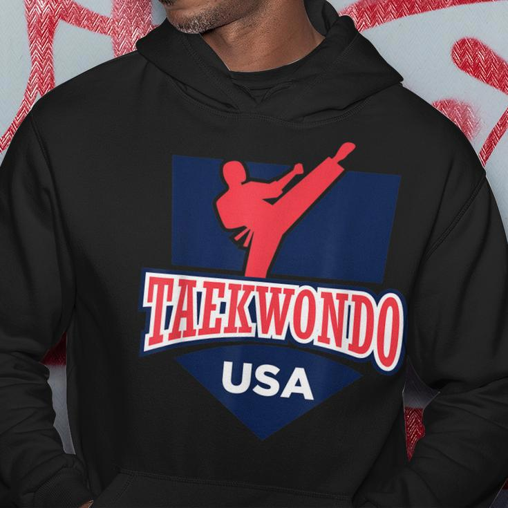 Taekwondo Usa Support The Team Usa Flag Fighting Hoodie Personalized Gifts