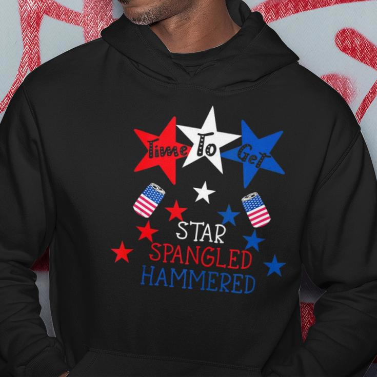 Time To Get Star Spangled Hammered 4Th Of July Drinking Gift Hoodie Unique Gifts