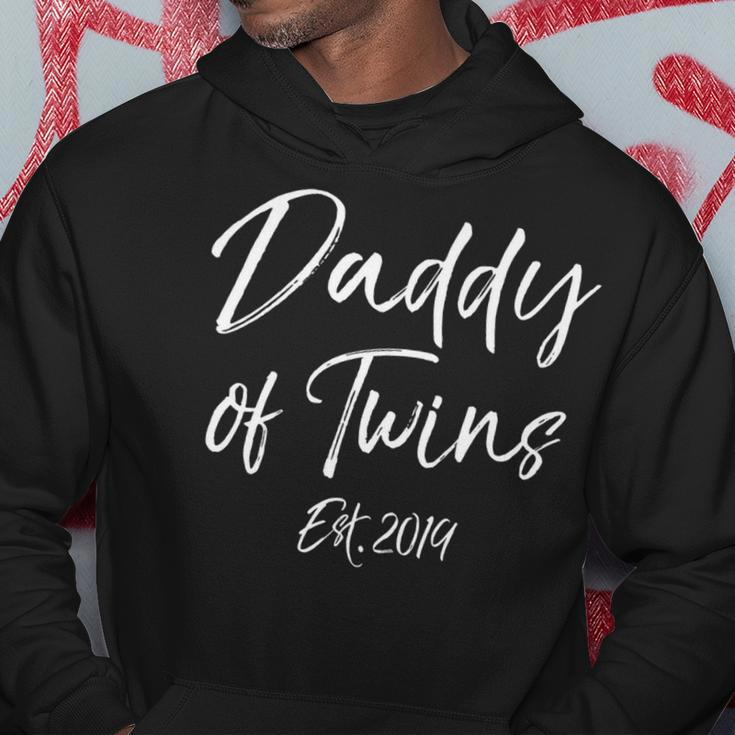 Twins Dad Fun Daddy Of Twins Est 2019 Hoodie Unique Gifts