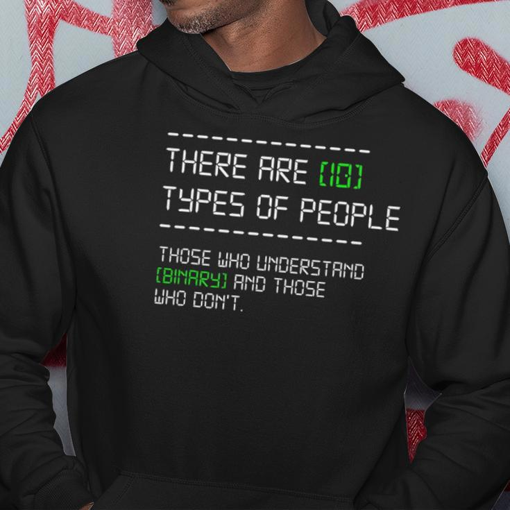 Types Of People Computer Nerd Binary Code Programmer Gift Hoodie Unique Gifts
