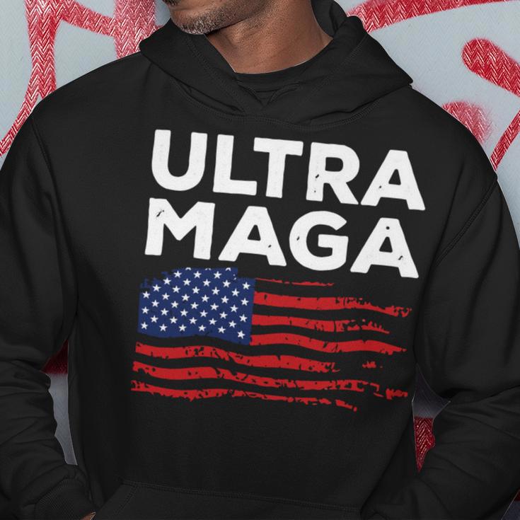 Ultra Maga Proud American Distressed Flag Patriotic Hoodie Funny Gifts