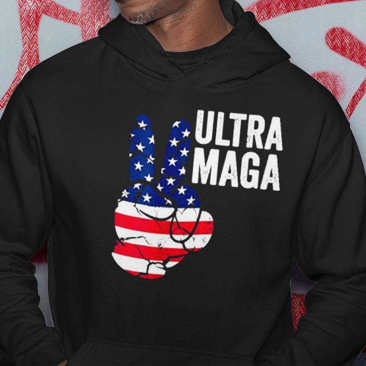 Ultra Maga Proud Ultra-Maga Vintage American Thumbs Up Hoodie Personalized Gifts