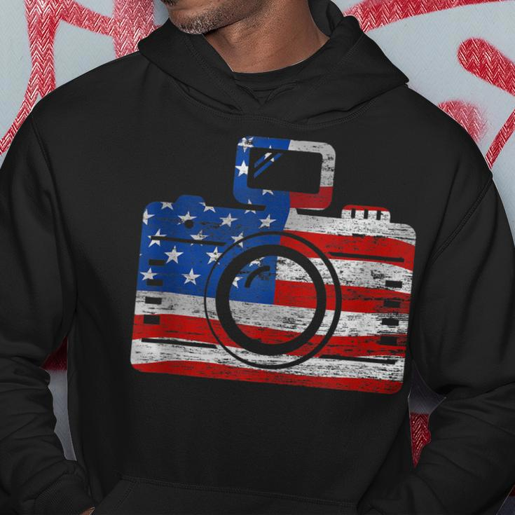 Us Flag Camera Fourth Of July Photographer V2 Hoodie Funny Gifts
