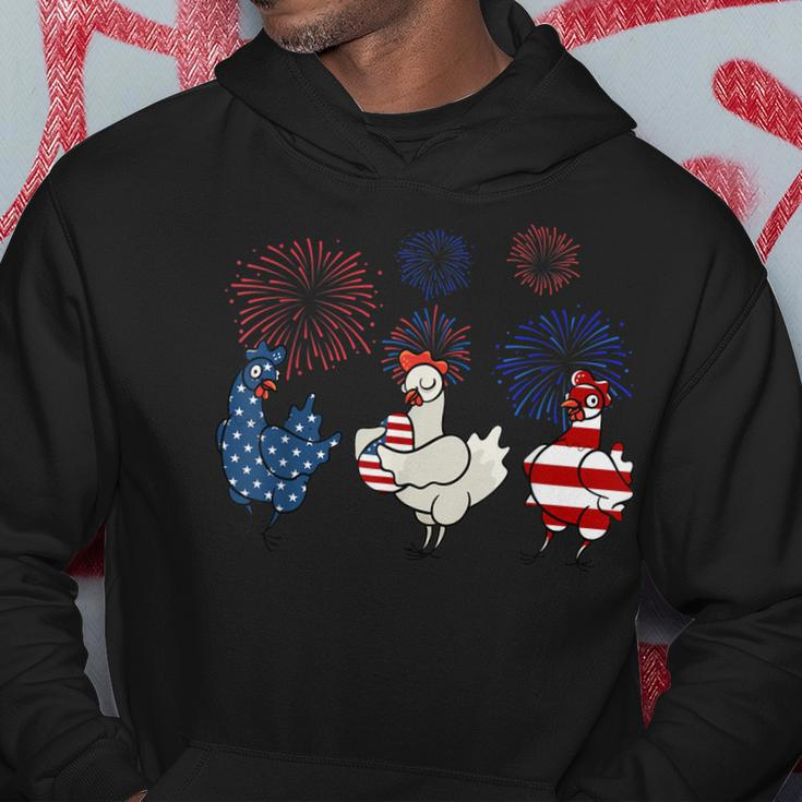 Usa Flag Chicken Fireworks Patriotic 4Th Of July Hoodie Unique Gifts
