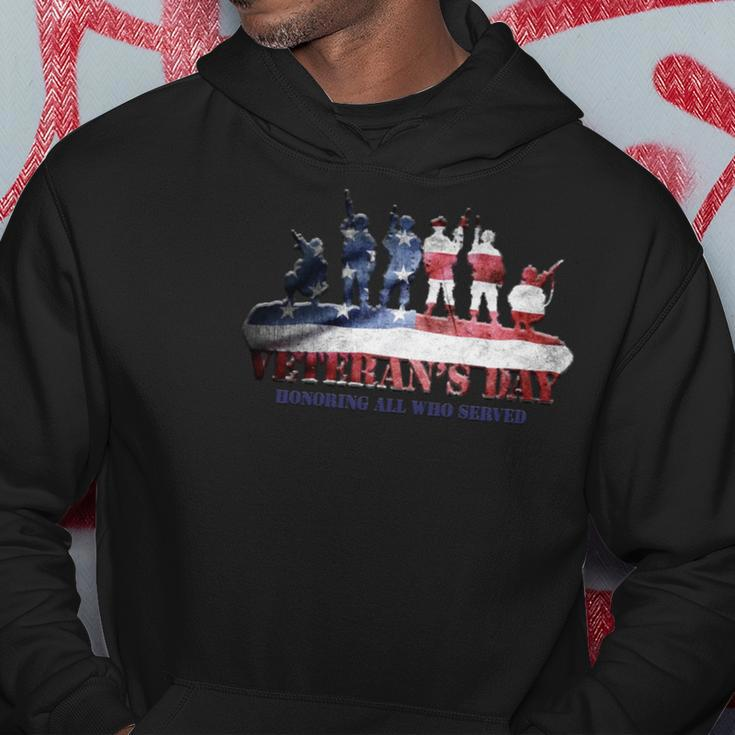 Veteran Veterans Day Honoring All Who Served 156 Navy Soldier Army Military Hoodie Unique Gifts